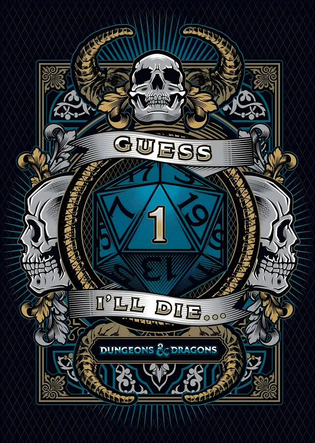 Dungeons & Dragons - Guess I'll Die metal tablo
