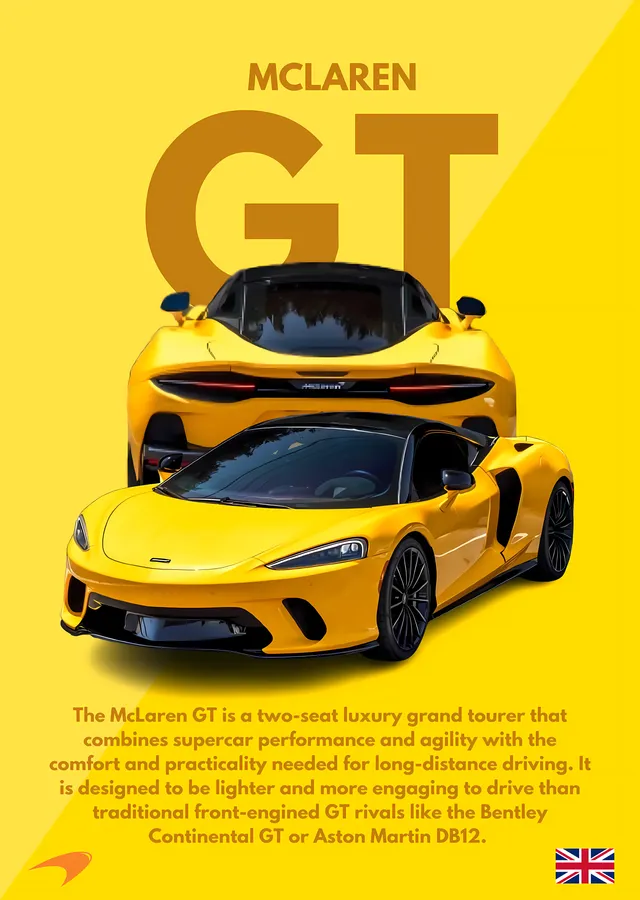 McLaren GT: Luxury Grand Tourer metal tablo