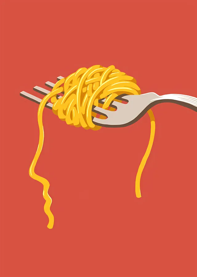 Spagetti Kafası metal tablo