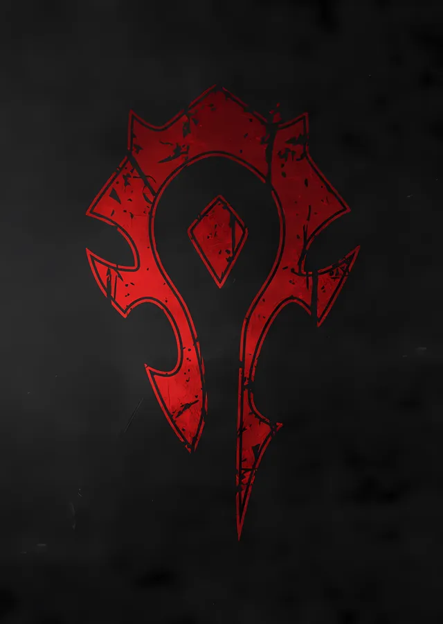Horde Amblemi - Kızıl metal tablo