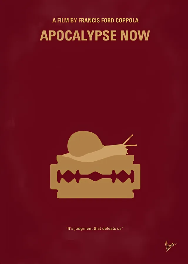 Apocalypse Now: Minimal Film Afişi metal tablo