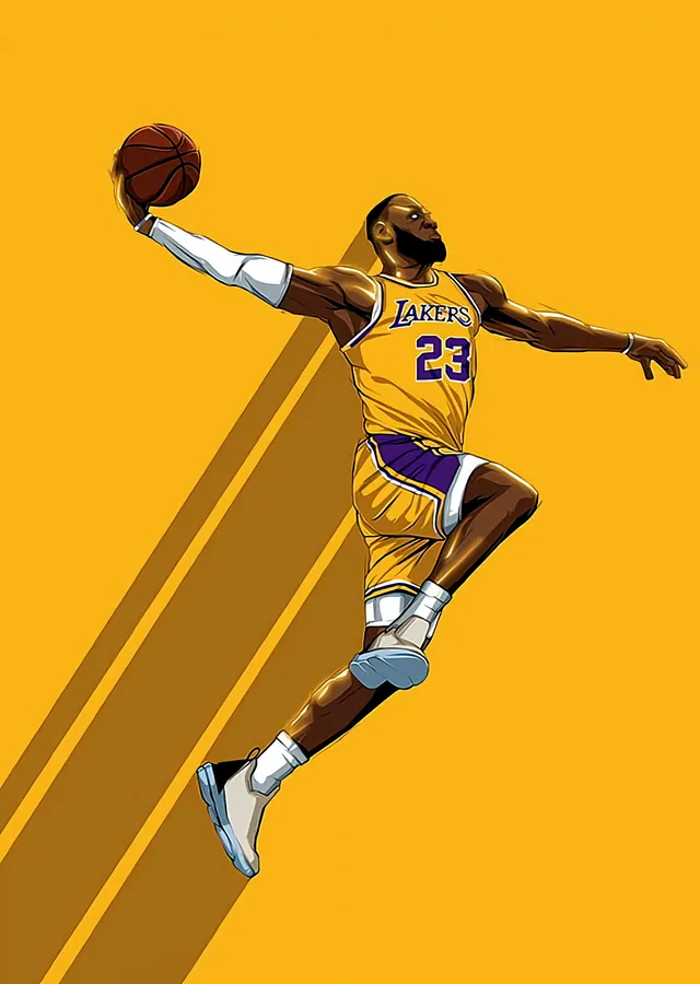 LeBron James: Lakers 23'ü Havada metal tablo