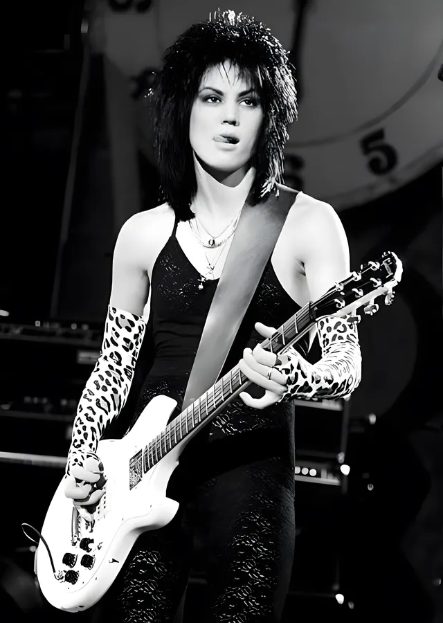 Joan Jett - Sahne Arkası Kadraj metal tablo