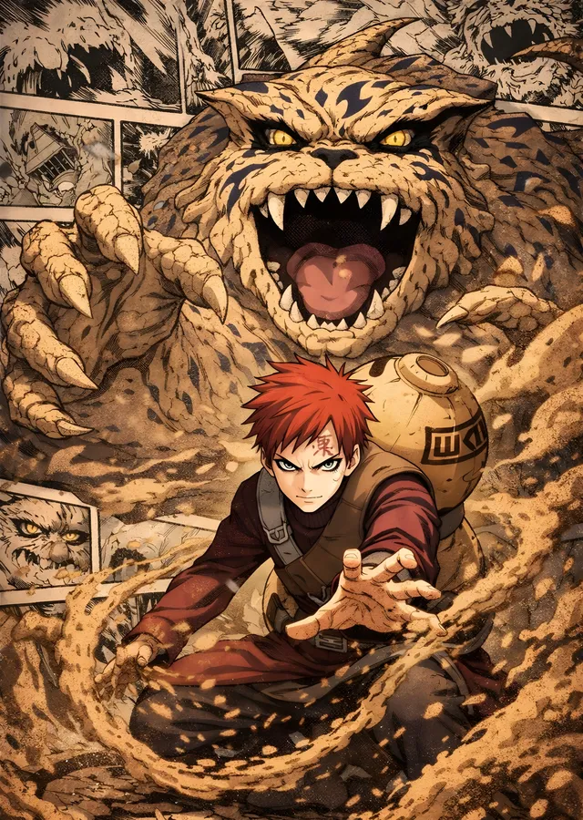 Gaara - Kum Yaratığının Gölgesinde metal tablo