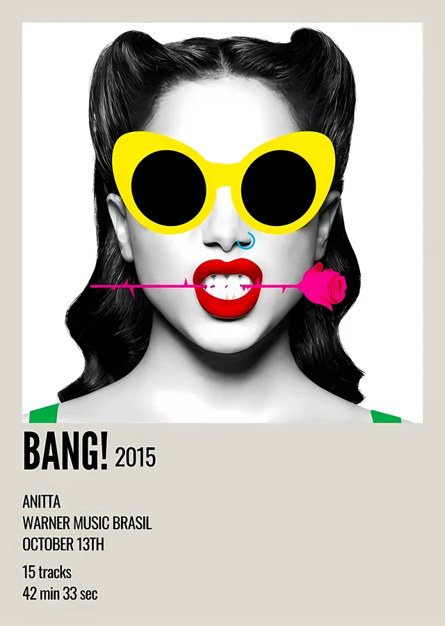 Anitta - BANG! Albüm Afişi metal tablo
