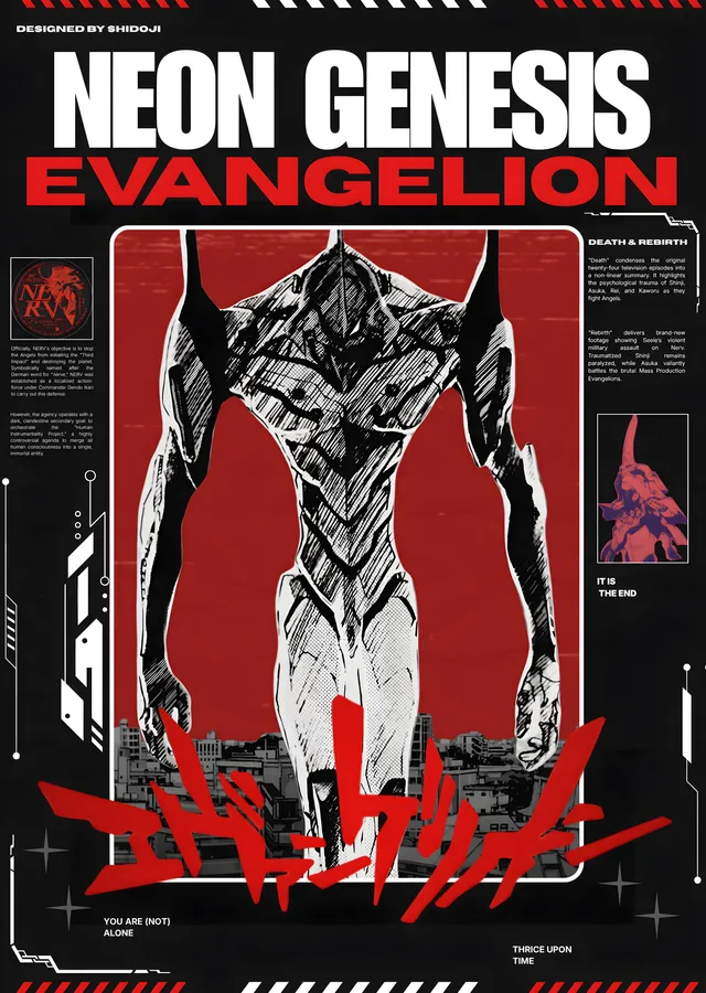 Neon Genesis Evangelion - Teknik Şema Afişi metal tablo