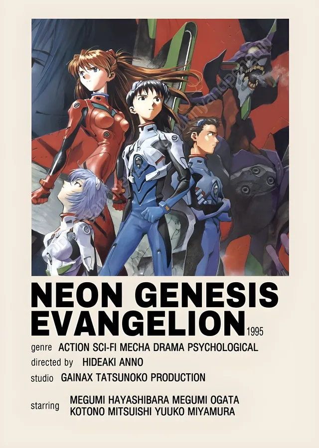 Neon Genesis Evangelion - Minimal Künye Afişi metal tablo