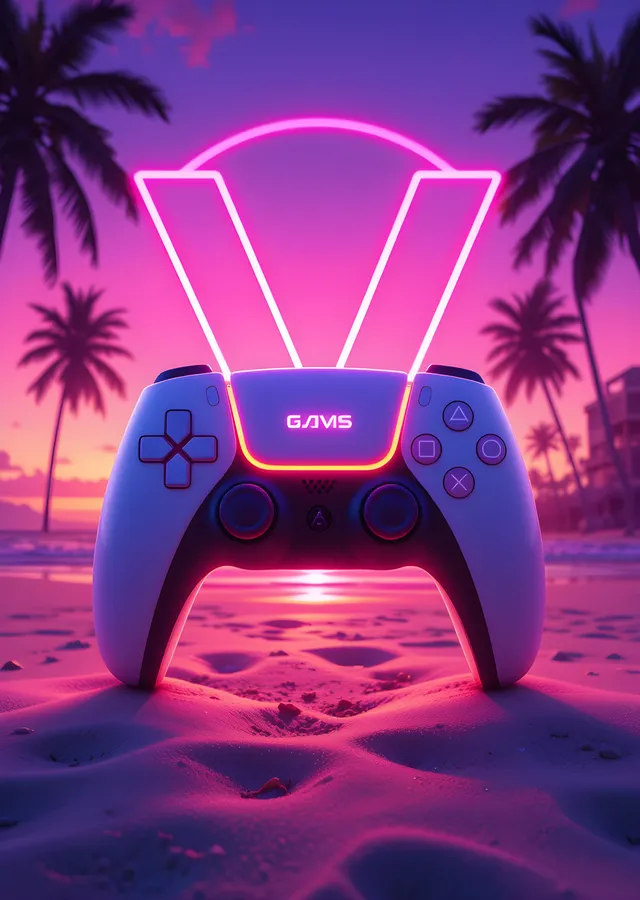 Grand Theft Auto VI - Kumda Neon Kol metal tablo