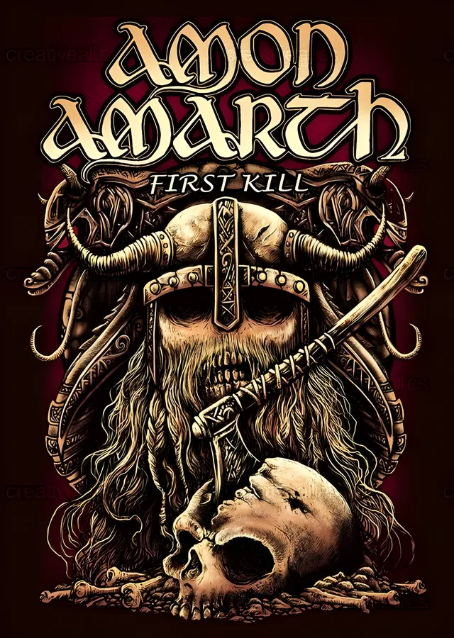 Amon Amarth - First Kill metal tablo