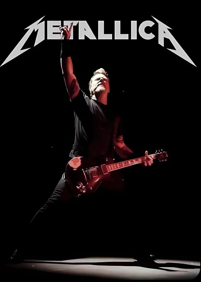 Metallica - Kırmızı Işıkta Solo metal tablo
