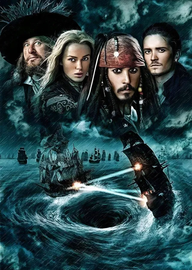 Pirates of the Caribbean Girdap Savaşı metal tablo