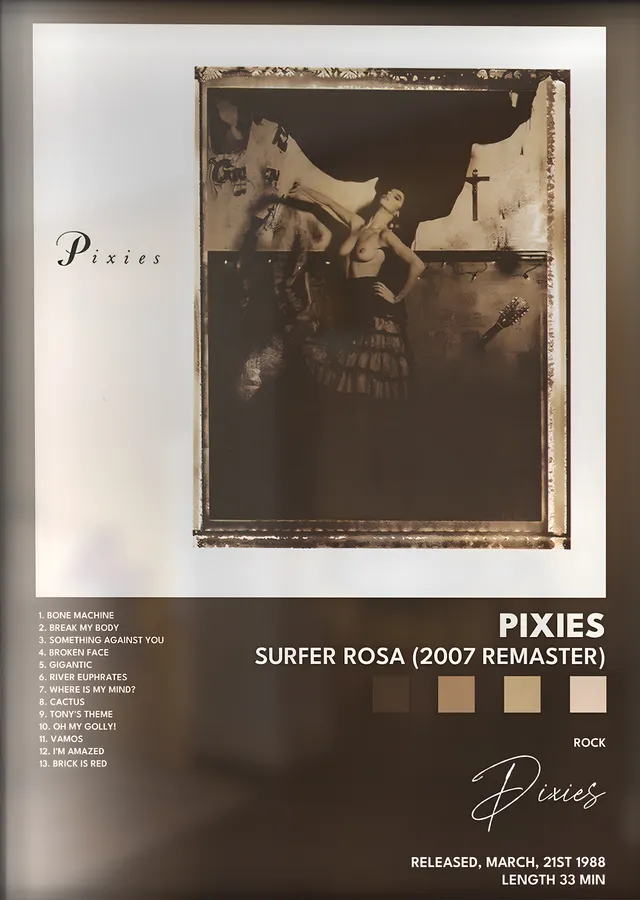 Pixies: Surfer Rosa metal tablo
