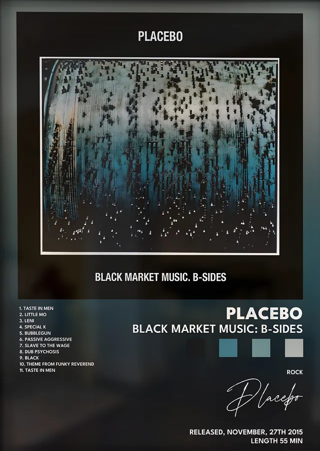 Placebo: Black Market Music B-Sides metal tablo