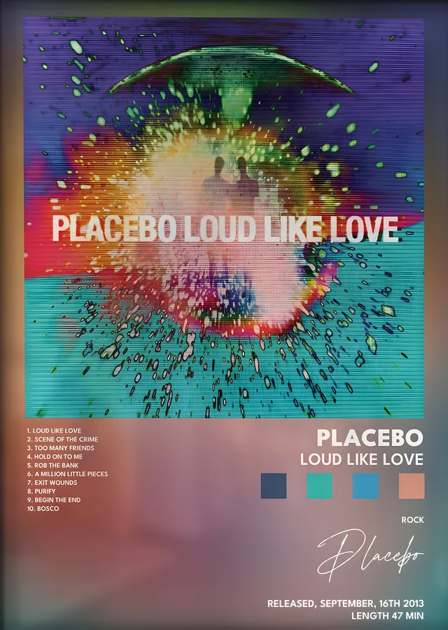 Placebo: Loud Like Love metal tablo