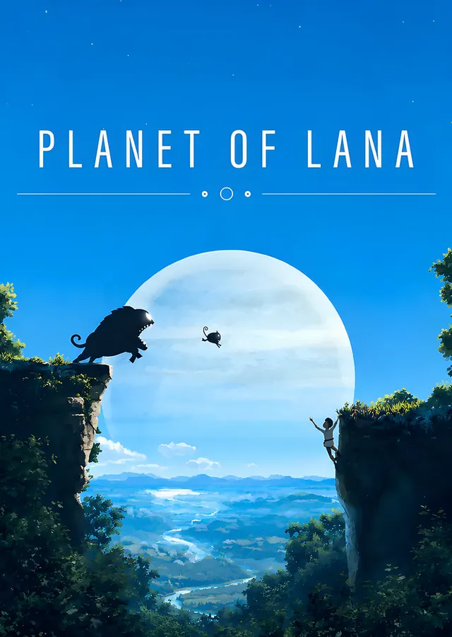 Planet of Lana: Mavi Gezegenin Önünde Kayalık metal tablo