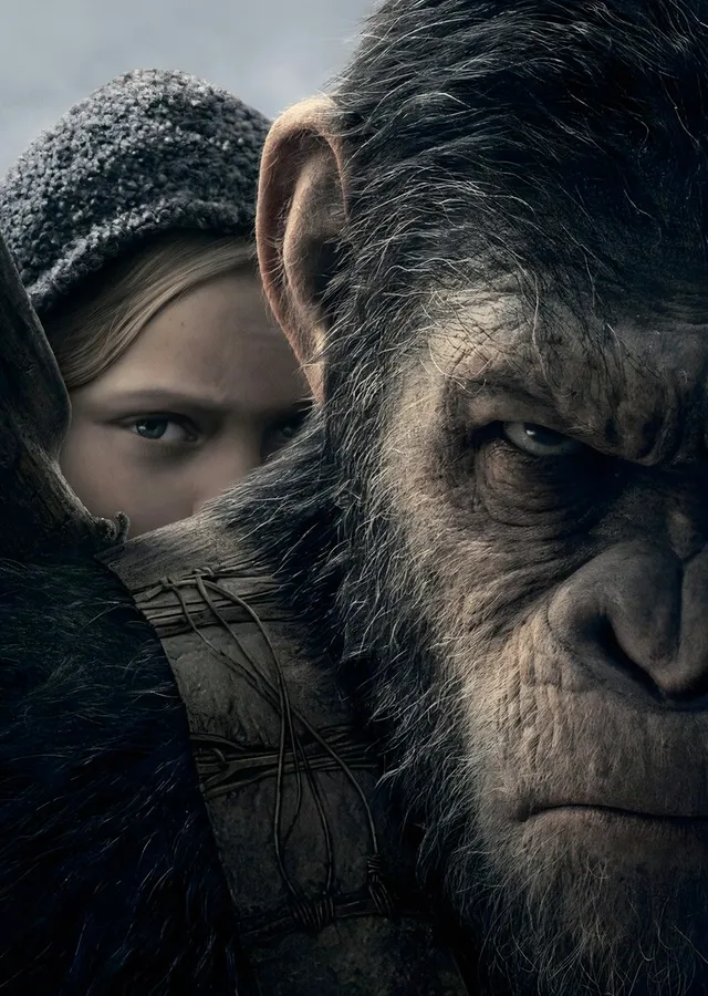 Planet of the Apes Kız ve Lider metal tablo