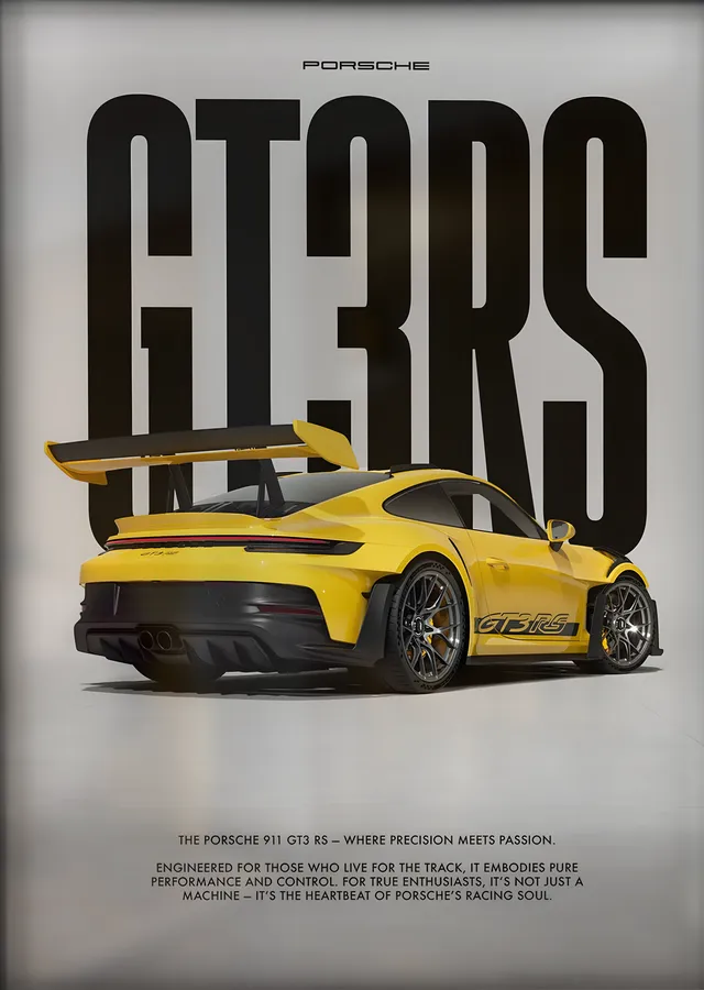 Porsche 911 GT3 RS metal tablo