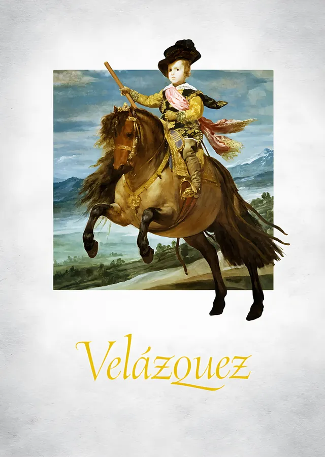 Prens Baltasar Carlos At Üstünde - Velázquez metal tablo