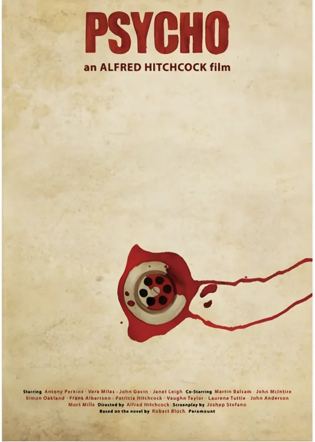 Psycho Minimalist Afiş metal tablo
