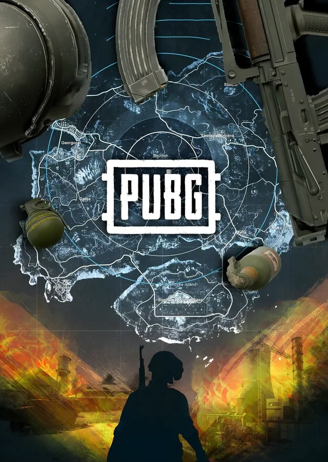 PUBG - Harita Silüeti metal tablo