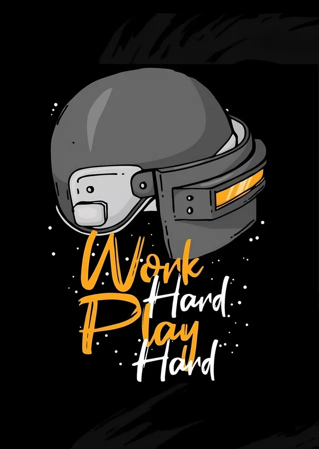 PUBG - Work Hard Play Hard metal tablo