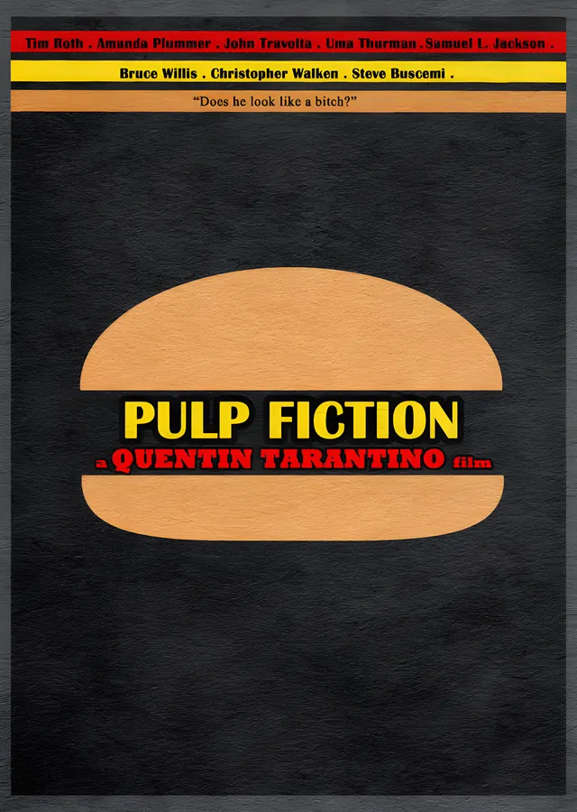 Pulp Fiction - Hamburger metal tablo