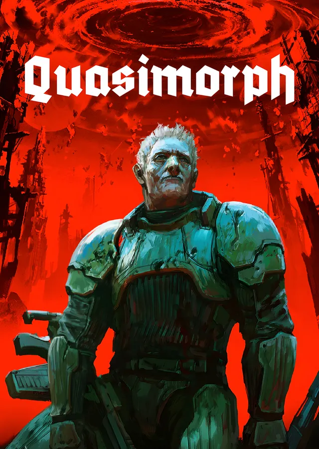 Quasimorph: Kızıl Zeminde Mutant Asker metal tablo