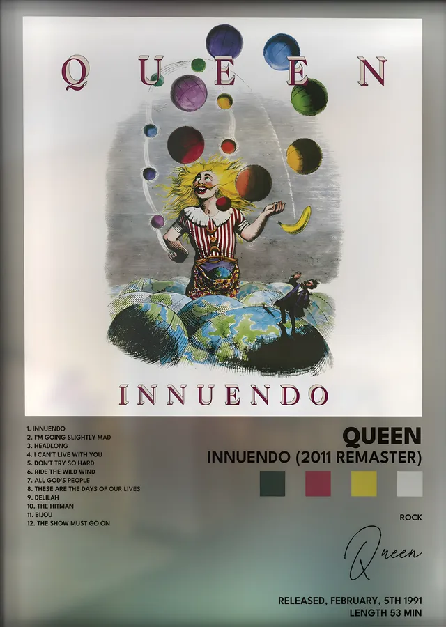 Queen: Innuendo metal tablo