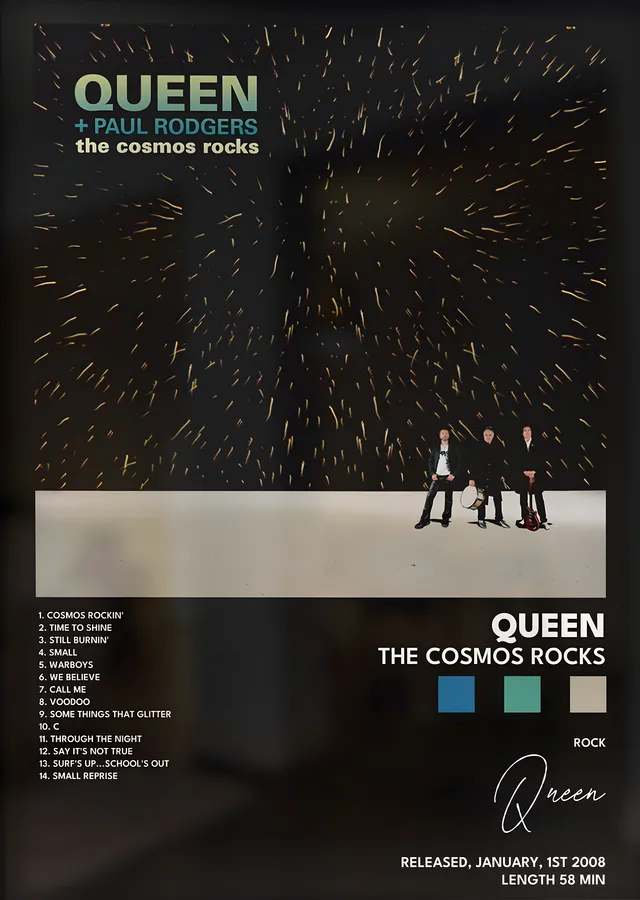 Queen + Paul Rodgers: The Cosmos Rocks metal tablo
