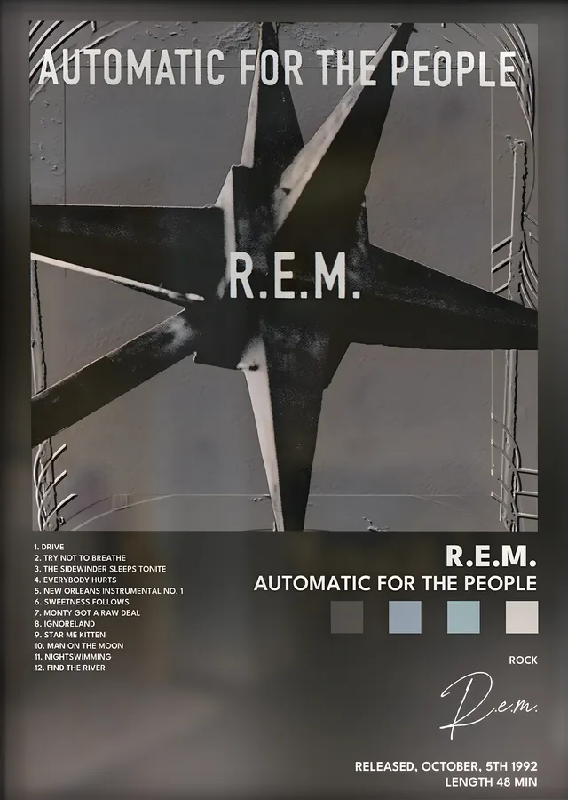R.E.M.: Automatic for the People metal tablo