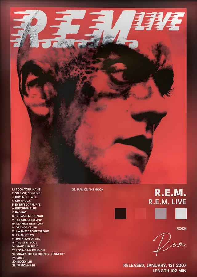 R.E.M.: R.E.M. Live metal tablo