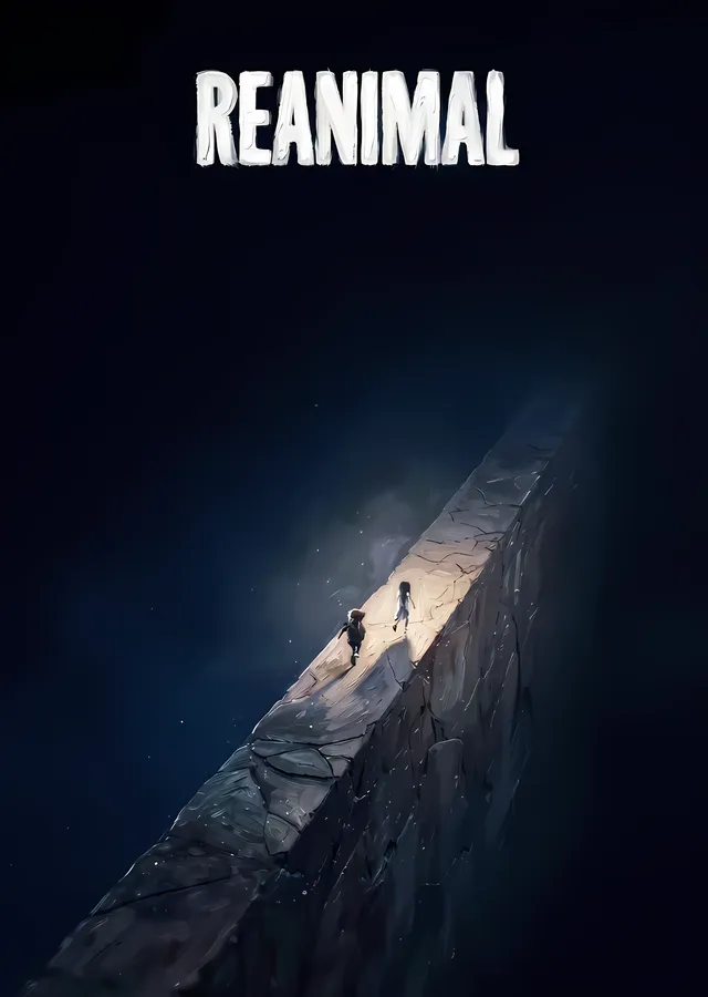 Reanimal: Karanlık Uçurumda İki Küçük Figür metal tablo