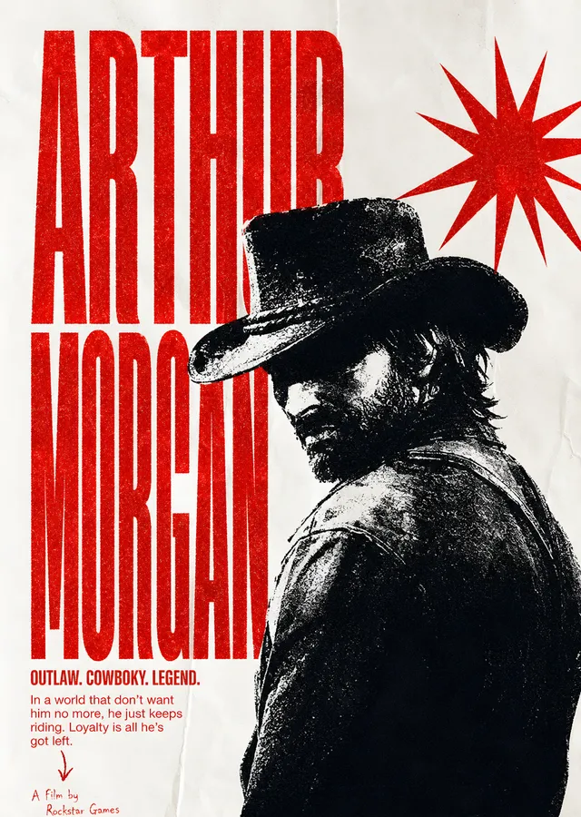 Red Dead Redemption: Arthur Morgan metal tablo