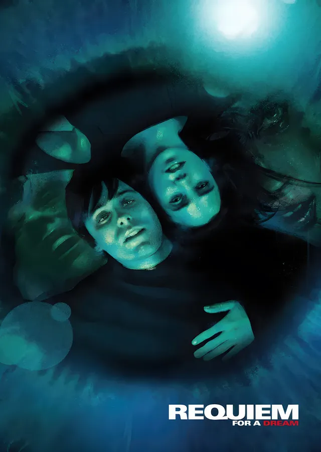 Requiem for a Dream Turkuaz metal tablo