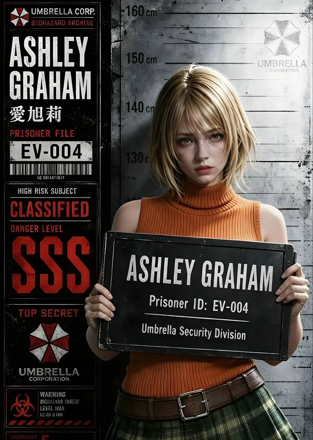 Resident Evil - Ashley Graham metal tablo