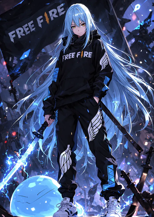 Rimuru Tempest - Free Fire metal tablo