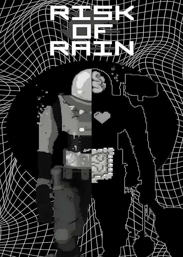 Risk of Rain: Komandonun Anatomi Şeması metal tablo