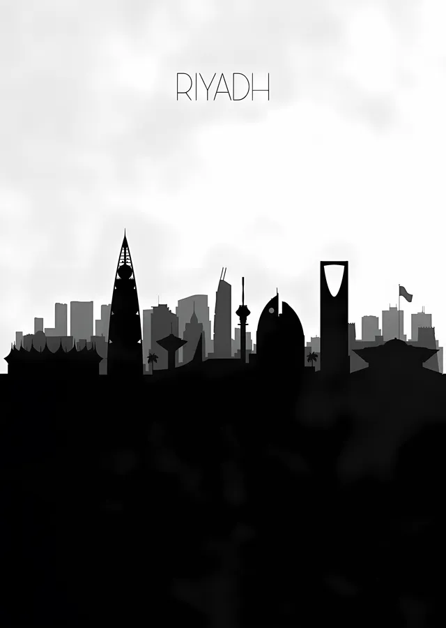 Riyad Silueti metal tablo