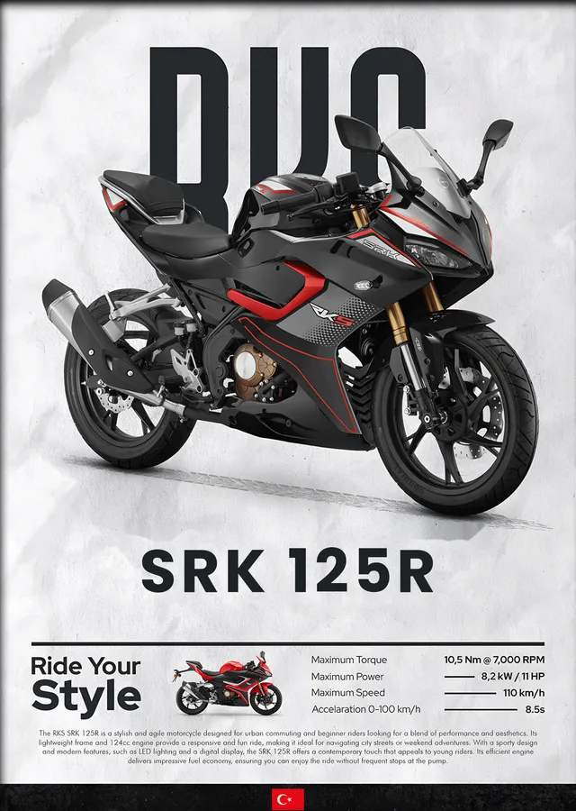 RKS SRK 125R Gri metal tablo