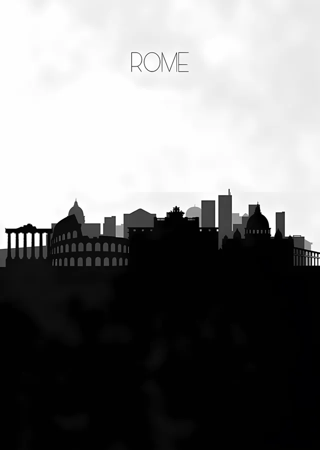 Roma Silueti metal tablo
