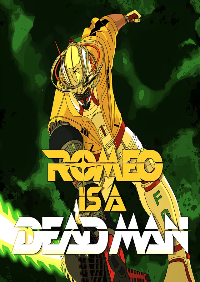Romeo Is a Dead Man: Yeşil Zeminde Altın Figür metal tablo