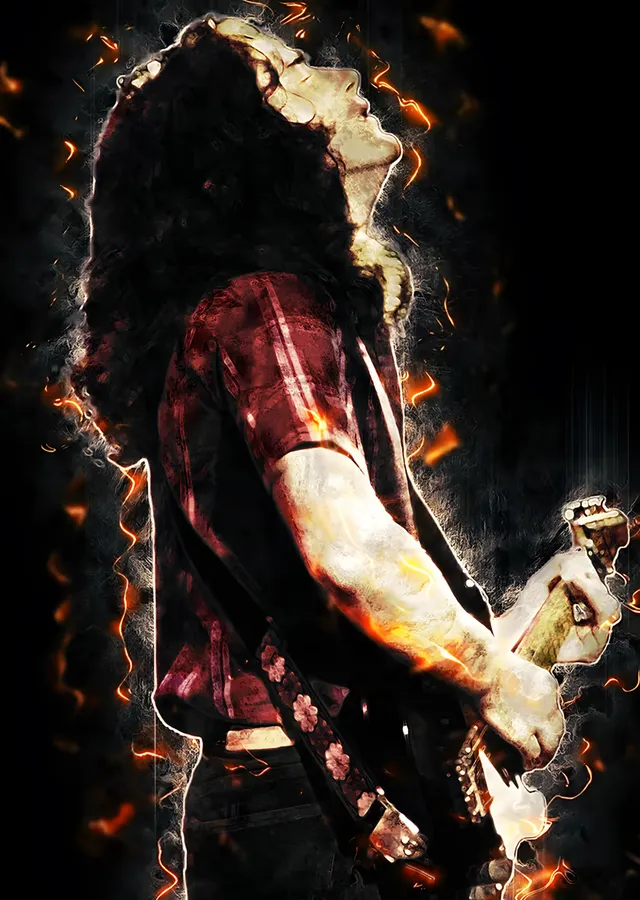 Rory Gallagher: Kıvılcımlar Arasında Solo metal tablo