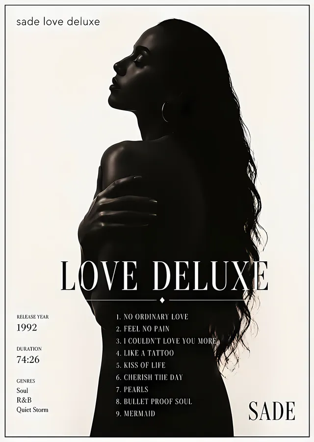 Sade: Love Deluxe Şarkı Listesi metal tablo