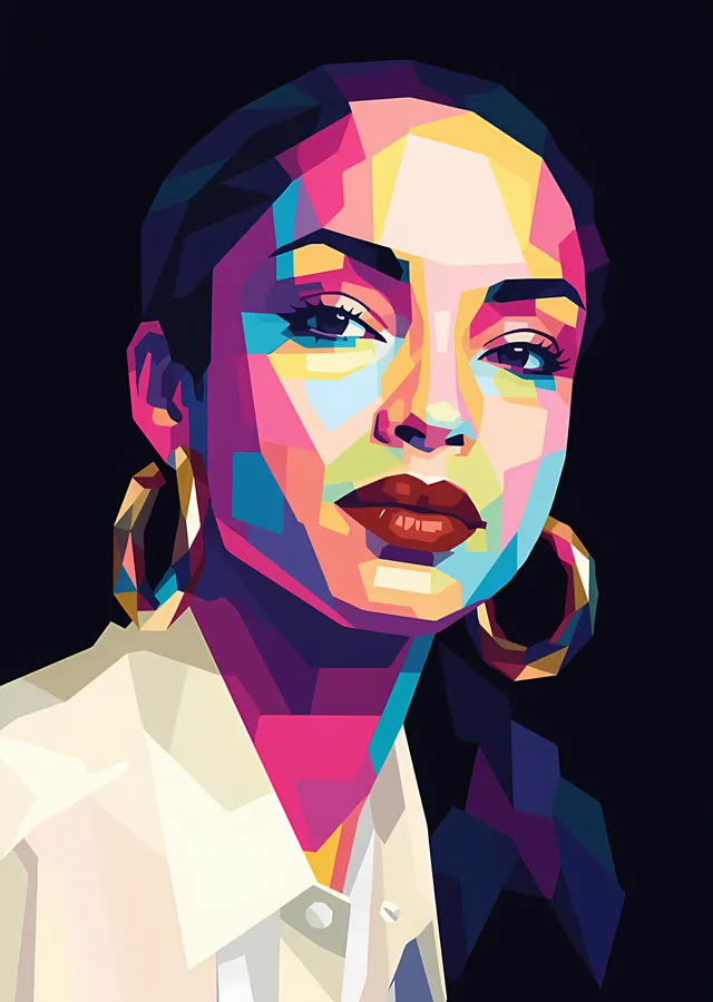 Sade: WPAP Renk Düzlemleri metal tablo