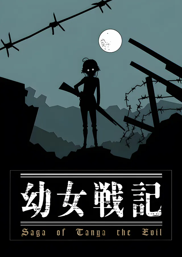 Saga of Tanya the Evil: Ay Işığında Siper metal tablo