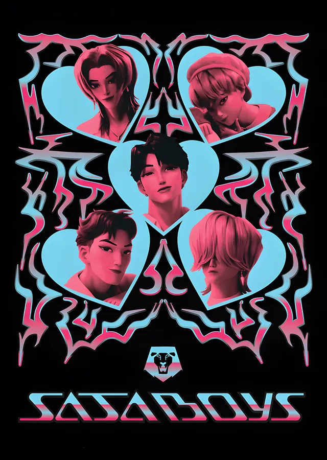 Saja Boys - KPop Demon Hunters metal tablo