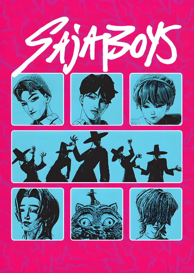 Saja Boys - Pembe Paneller metal tablo