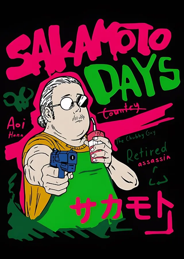 Sakamoto Days Emekli Suikastçı metal tablo