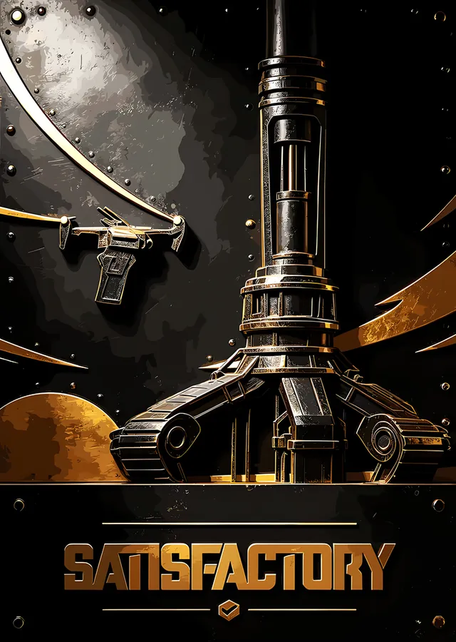 Satisfactory: Uzay Asansörü Yakın Planı metal tablo