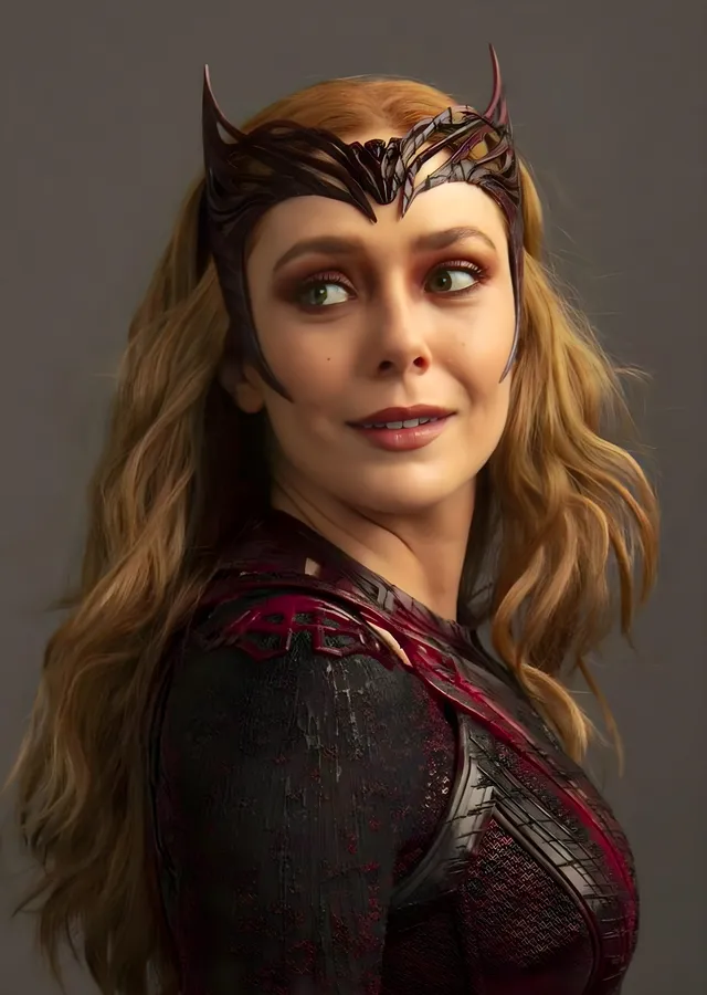 Scarlet Witch - Taçlı Portre metal tablo